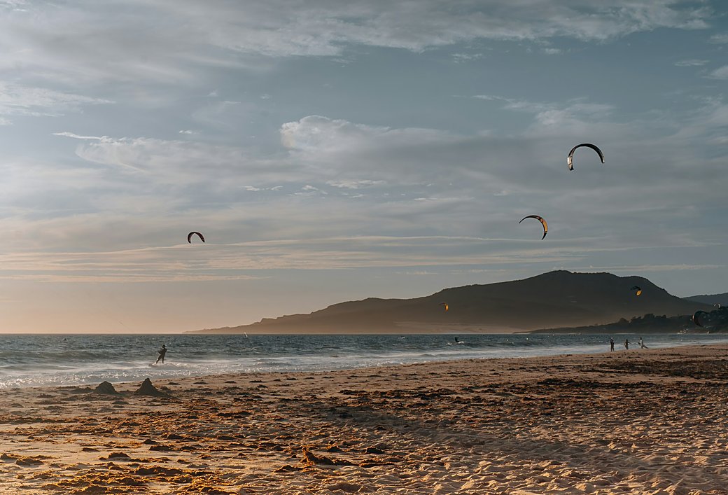 Kite gear on the beach