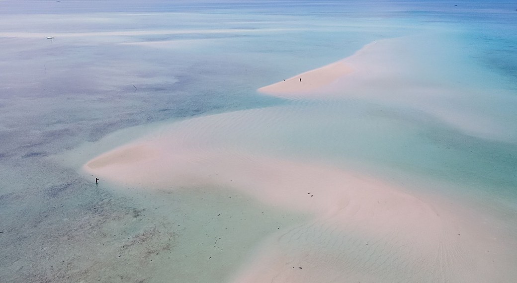 The Paje lagoon from above